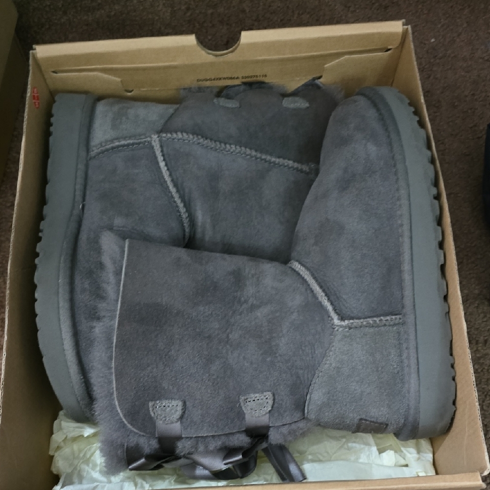 Gray Suede Winter UGG Boots